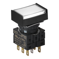 S16PRT-H4W2C24 Beyaz Renk, 16mm Çap, Dikdörtgen, Ledli 24VDC , 2 C Kontak, Kalıcı Buton S16PRT-H4W2C24 Beyaz Renk, 16mm Çap, Dikdörtgen, Ledli 24VDC , 2 C Kontak, Kalıcı Buton