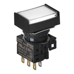 S16PRT-H4WC24 Beyaz Renk, 16mm Çap, Dikdörtgen, Ledli 24VDC , 1 C Kontak, Kalıcı Buton S16PRT-H4WC24 Beyaz Renk, 16mm Çap, Dikdörtgen, Ledli 24VDC , 1 C Kontak, Kalıcı Buton