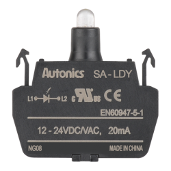 SA-LDY  Led Blok, 12-24VAC~ 50/60Hz / 12-24VDC, Sarı,  Tekil (Eklenemez) Tür