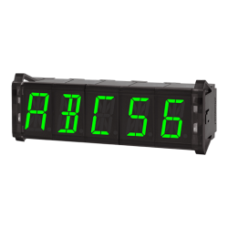 DA22-GT  16-segment LED, Yeşil, RS 485 Haberleşme giriş, 12-24VDc, Gösterim Aralığı: 64 karakter ve işareti görüntüler (0 - 9, A - Z, 27 işaret, nokta)