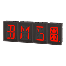 DA40-RT  16-segment LED, Kırmızı, RS 485 Haberleşme giriş, 12-24VDc, Gösterim Aralığı: 64 karakter ve işareti görüntüler (0 - 9, A - Z, 27 işaret, nokta)