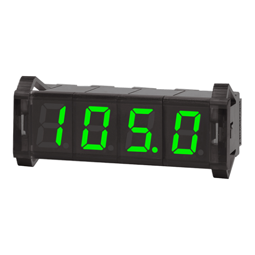 DS16-GT  7-segment LED, Yeşil, RS485 Haberleşme giriş, 12-24VDC, Gösterim Aralığı: 64 karakter ve işareti görüntüler (0 - 9, A - Z, 27 işaret, nokta)