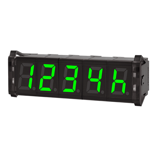 DS22-GC  7-segment LED, Yeşil, RS485 Haberleşme giriş, 12-24VDC, Gösterim Aralığı: Dünya yerel saati 12/24 saat