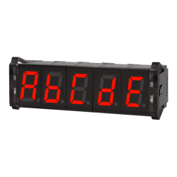 DS22-RC  7-segment LED, Kırmızı, RS485 Haberleşme giriş, 12-24VDC, Gösterim Aralığı: Dünya yerel saati 12/24 saat