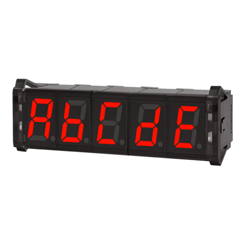 DS22-RT  7-segment LED, Kırmızı, RS485 Haberleşme giriş, 12-24VDC, Gösterim Aralığı: 64 karakter ve işareti görüntüler (0 - 9, A - Z, 27 işaret, nokta)