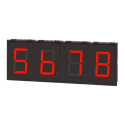 DS60-RT  7-segment LED, Kırmızı, RS 485 Haberleşme giri, 12-24VDc, Gösterim Aralığı: 64 karakter ve işareti görüntüler (0 - 9, A - Z, 27 işaret, nokta)