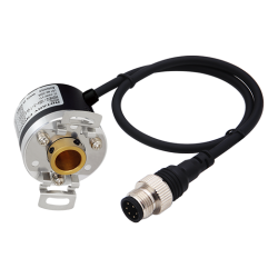 E40HB8-400-3-T-24-C  40mm Gövde Çapı 12-24vdc  Push Pull 400 Puls 8mm Delik Çapı Arttırımlı Enkoder Yandan Kablo Konnektörlü