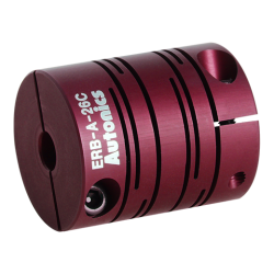 ERB-A-26C-08-08 Alüminyum, Dış Çap 26mm,  İç Çap Ø8mm - Ø8mm, 31,4mm Uzunluk, Kelepçe Bağlantılı Kaplin