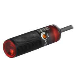 BRQP100-DDTA-P  M18, Plastik,  PNP L.On / D.On, Kablolu, Uzun Gövde, 100mm Algılama, Cisimden Yansımalı Fotoelektrik Sensör