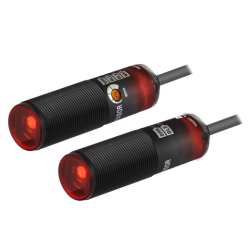 BRQP20M-TDTA-P M18, Plastik, PNP L.On / D.On, Kablolu, Uzun Gövde, 20m Algılama, Karşılıklı Fotoelektrik Sensör