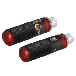 BRQP20M-TDTA-C M18, Plastik, NPN L.On / D.On, M12 Konnektörlü, Uzun Gövde, 20m Algılama, Karşılıklı Fotoelektrik Sensör