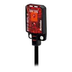 BTF15-BDTL-P  Cisimden Yansımalı 15mm Algılama PNP Light On Arka Fon Bastırmalı Kablolu Minyatür Fotoelektrik Sensör