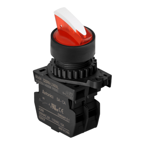 S2SRN-L3ARADM Kırmızı Renk 2 Konumlu (0-1) Kalıcı Normalde Açık Kontak 12-24VAC/DC Ledli Yüzey Montaj Mandal Buton