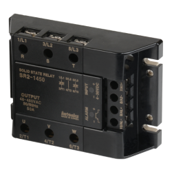 SR2-1450  2 Fazlı Sökülebilir Soğtuculu Sıfır Geçişli 4-32VDC Tetikleme 480VAC 50A Çıkış SSR