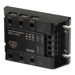 SR3-1475  3 Fazlı Sökülebilir Soğtuculu Sıfır Geçişli 4-32VDC Tetikleme 3 x 480VAC 75A Çıkış SSR