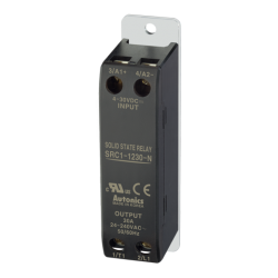 SRC1-1230-N  Tek Fazlı Sökülebilir Soğutuculu İnce Gövde Sıfır Geçişli 4-30VDC Tetikleme 240VAC 30A Çıkış SSR