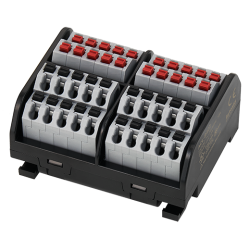 ACL-B40T  Alt + Üst Ortak Bağlantı Uçlu, 40'li Raya Montaj Klemens Grubu