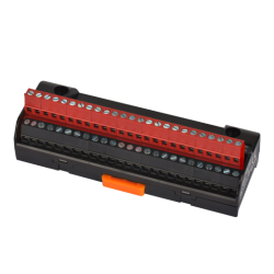 ACR-50T  Üst + Alt Ortak Bağlantı Uçlu, 50'li Raya Montaj Klemens Grubu