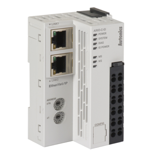 ARIO-C-EI  Ethernet/IP uyumlu 64 Ünite Bağlanabilir 2 x RJ45 Haberleşme Konnektörü USB 2.0 Mikro Konnektör PC Bağlantı, Kuplör