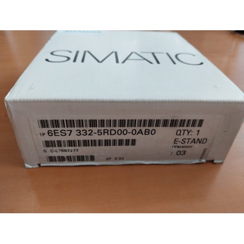 6ES7332-5RD00-0AB0 SIMATIC S7, analog output SM 332, isolated, 4 AA; 0/4 to 20 mA 6ES7332-5RD00-0AB0 SIMATIC S7, analog output SM 332, isolated, 4 AA; 0/4 to 20 mA