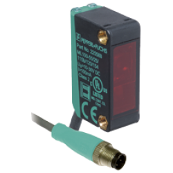 ML100-54-F/25/103/115b/154  Minyatür Gövde 10-30VDC, PNP, Light On, 3000mm Algılama Kırmızı Işıklı, 0,3m Kablolu M12 4 Pin Konnektörlü Polarize Reflektörlü Fotosel