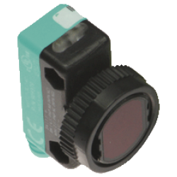 ML17-8-H-50-RT/136/143  Minyatür Kübik+ M18 Silindirik, Arka Fon Bastırmalı, Kırmızı Işık, 50 mm Algılama, Push-Pull  L.On + D.On Çıkış, M8 4 Pin Konnektörlü Cisimden Yansımalı Fotoelektrik Sensör