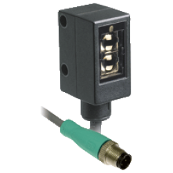 ML4.2-8-H-20-RT/40b/110/115b  Minyatür Kübik Arka Fon Bastırmalı Kırmızı Işık, 20 mm Algılama, Push-Pull L.On / D.On Çıkış, 0,3M Kablolu M8 4 Pin Konnektörlü Cisimden Yansımalı Fotoelektrik Sensör