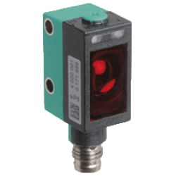 ML6-54-G/25/95/136  Şeffaf (cam) Malzeme için Minyatür Kübik, Kırmızı Işık, 6m Algılama, 2 x Push-Pull L.On / D.On, M8 4 Pin Konnektör Reflektörlü Fotoelektrik Sensör