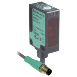 ML7-54-G/33/59/103/115a 0,5M  Şeffaf (cam) Malzeme için Minyatür Kübik, Kırmızı Işık, 5m Algılama, PNP Dark On, 0,5m Kablolu M8 4 pin Konnektörlü Polarize Reflektörlü Fotoelektrik Sensör