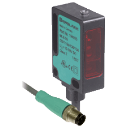 ML8-55-4111  Minyatür Kübik, Kırmızı Işık, 4,5m Algılama, 2 x Push-Pull Dark On, 0,3m M12 4 Pin Polarize Reflektörlü Fotoelektrik Sensör