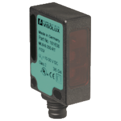 ML8-8-200-RT/103/143  Minyatür Kübik Kırmızı Işık, 200 mm Algılama, PNP Light On Çıkış, M8 4 Pin Konnektörlü Cisimden Yansımalı Fotoelektrik Sensör