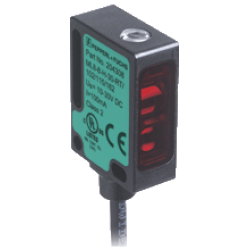 ML8-8-H-30-RT/102/115/162 Minyatür Kübik Arka Fon Bastırmalı Kırmızı Işık, 30 mm Algılama, NPN Light On Çıkış, 2m Kablolu Cisimden Yansımalı Fotoelektrik Sensör