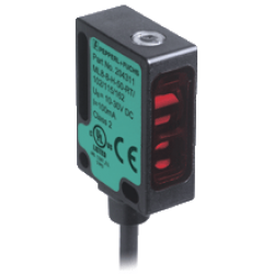 ML8-8-H-50-RT/102/115/162  Minyatür Kübik Arka Fon Bastırmalı Kırmızı Işık, 50 mm Algılama, NPN Light On Çıkış, 2m Kablolu Cisimden Yansımalı Fotoelektrik Sensör