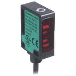 ML8-8-HGU-50-RT/102/115/162 Minyatür Kübik Arka Fon Bastırmalı, Çizgi Kırmızı Işık, 50 mm Algılama, NPN Light On Çıkış, 2m Kablolu Cisimden Yansımalı Fotoelektrik Sensör