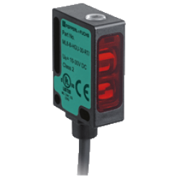 ML8-8-HGU-50-RT/59/102/115/162 Minyatür Kübik Arka Fon Bastırmalı, Çizgi Kırmızı Işık, 50 mm Algılama, NPN Dark On Çıkış, 2m Kablolu Cisimden Yansımalı Fotoelektrik Sensör