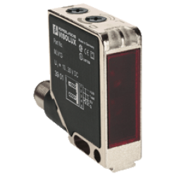 MLV12-8-H-250-RT/47/65b/92  Metal Kübik Gövde, Arka Fon Bastırmalı, Kırmızı Işık, 250 mm Algılama, 2 x PNP L.on + D.On Çıkış, M12 4 Pin Cisimden Yansımalı Fotoelektrik Sensör