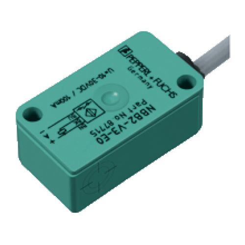 NBB2-V3-E2-10M  Minyatür Kübik PNP NO, 10m Kablolu, 2mm Algılama, Gömülebilir Montaj, Endüktif Sensör