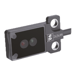 OBT30-R3F-E2 Minyatür Kübik Arka Fon Bastırmalı Kırmızı Işık, 30 mm Algılama, PNP NO Çıkış, 2 m Kablolu Cisimden Yansımalı Fotoelektrik Sensör