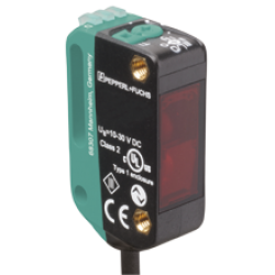 OBG5000-R100-2EP-IO  Şeffaf (cam) Malzeme için Minyatür Kübik , Kırmızı Işık, IO-Link, 5m Algılama, 2 x Push-Pull L.On + D.On Çıkış, 2m Kablolu Reflektörlü Fotoelektrik Sensör