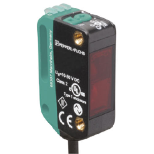 OBG5000-R100-2EP-IO-0,3M-V31  Şeffaf (cam) Malzeme için Minyatür Kübik , Kırmızı Işık, IO-Link, 5m Algılama, 2 x Push-Pull L.On + D.On Çıkış, 0,3m Kablolu M8 4 Pin Konnektörlü Reflektörlü Fotoelektrik Sensör