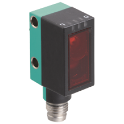 OBG5000-R101-2P1-IO-V31 Şeffaf (cam) Malzeme için Minyatür Kübik , Kırmızı Işık, IO-Link, 5m Algılama, 2 x Push-Pull L.On + D.On Çıkış, M8 4 Pin Konnektörlü Reflektörlü Fotoelektrik Sensör
