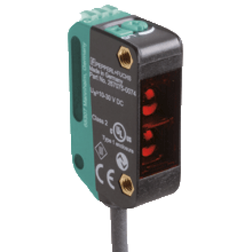 OBT300-R100-2EP-IO-0,3M-V31-L  Minyatür Kübik Arka Fon Bastırmalı Laser, 300 mm Algılama, 2 x Push-Pull L.On + D.On Çıkış, 0,3m Kablolu M8 4 Pin, Cisimden Yansımalı Fotoelektrik Sensör