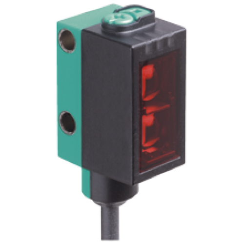 OBT100-R101-2EP-IO-0,3M-V1-L Minyatür Kübik Arka Fon Bastırmalı Laser, 100 mm Algılama, 2 x Push-Pull L.On + D.On Çıkış, M12 4 Pin Konnektörlü, Cisimden Yansımalı Fotoelektrik Sensör