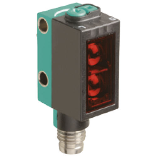 OBD1000-R101-2EP-IO-V31  Minyatür Kübik Kırmızı Işık, IO-Link, 1000 mm Algılama, 2 x Push-Pull L.On + D.On Çıkış, M8 4 Pin Konnektör Cisimden Yansımalı Fotoelektrik Sensör