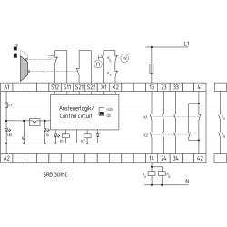 SRB301MC   3 x Röle Çıkışlı, 24VAC/DC Emniyet Rölesi