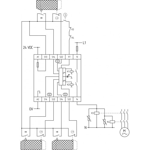 AES1185 (24VDC)   1 x Röle Çıkışlı, 3x manyetik sensö girişi, 24VDC Emniyet Rölesi, 101131903