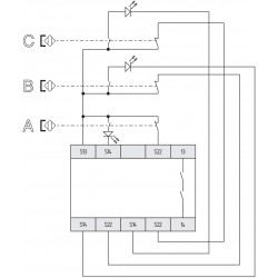 AES1185 (24VDC)   1 x Röle Çıkışlı, 3x manyetik sensö girişi, 24VDC Emniyet Rölesi, 101131903 AES1185 (24VDC)   1 x Röle Çıkışlı, 3x manyetik sensö girişi, 24VDC Emniyet Rölesi, 101131903
