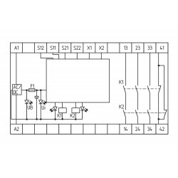 SRB301LC/B 24V DC 3 x Röle Çıkışlı, 24VAC/DC Emniyet Rölesi