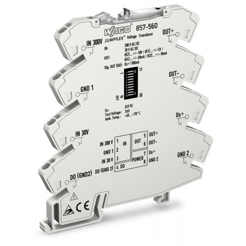 857-560  Giriş: 300 yada 30 VAC/DC; Çıkış:0(1)/5V, 0(2)/10V, 0(2)/10mA, 0(4)-20 mA