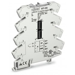 857-812  Giriş: K, S, B ve R tipi termokupl, çıkış: 0-20 mA, 4-20 mA, 0-5 V, 0-10 V, 2-10 V ,1-5 V